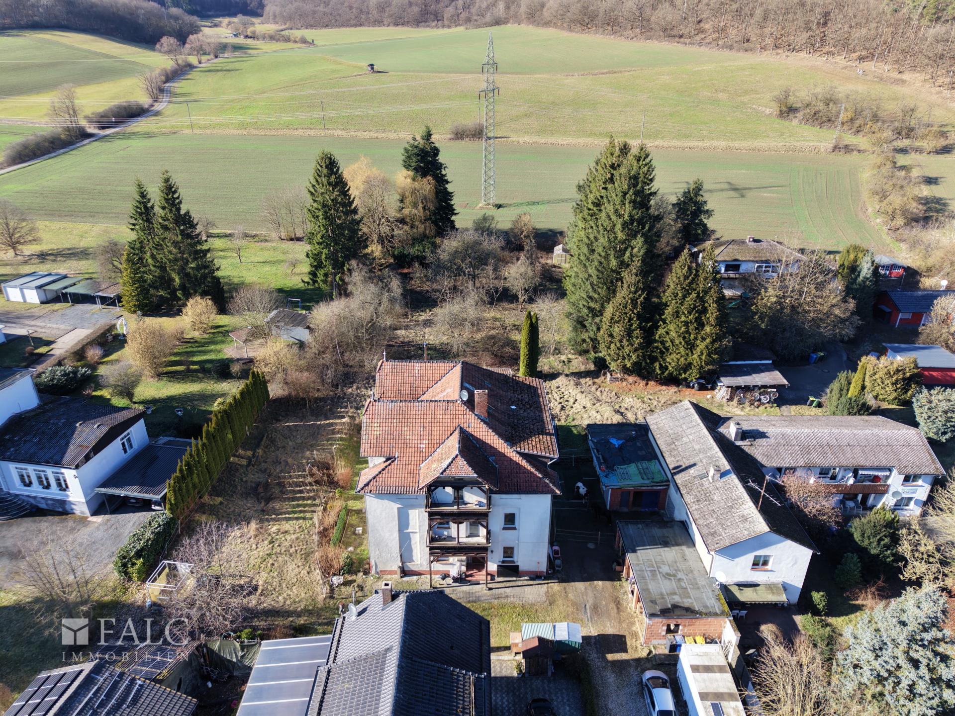 Hausansicht vorne von oben